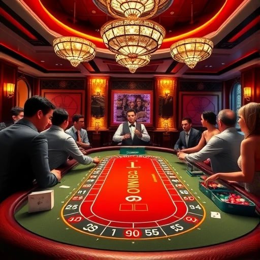 3pgm တိုက်ရိုက် ကာစီနို Live Baccarat Table ဒီလာနှင့် ကစားနေသောမြင်ကွင်း